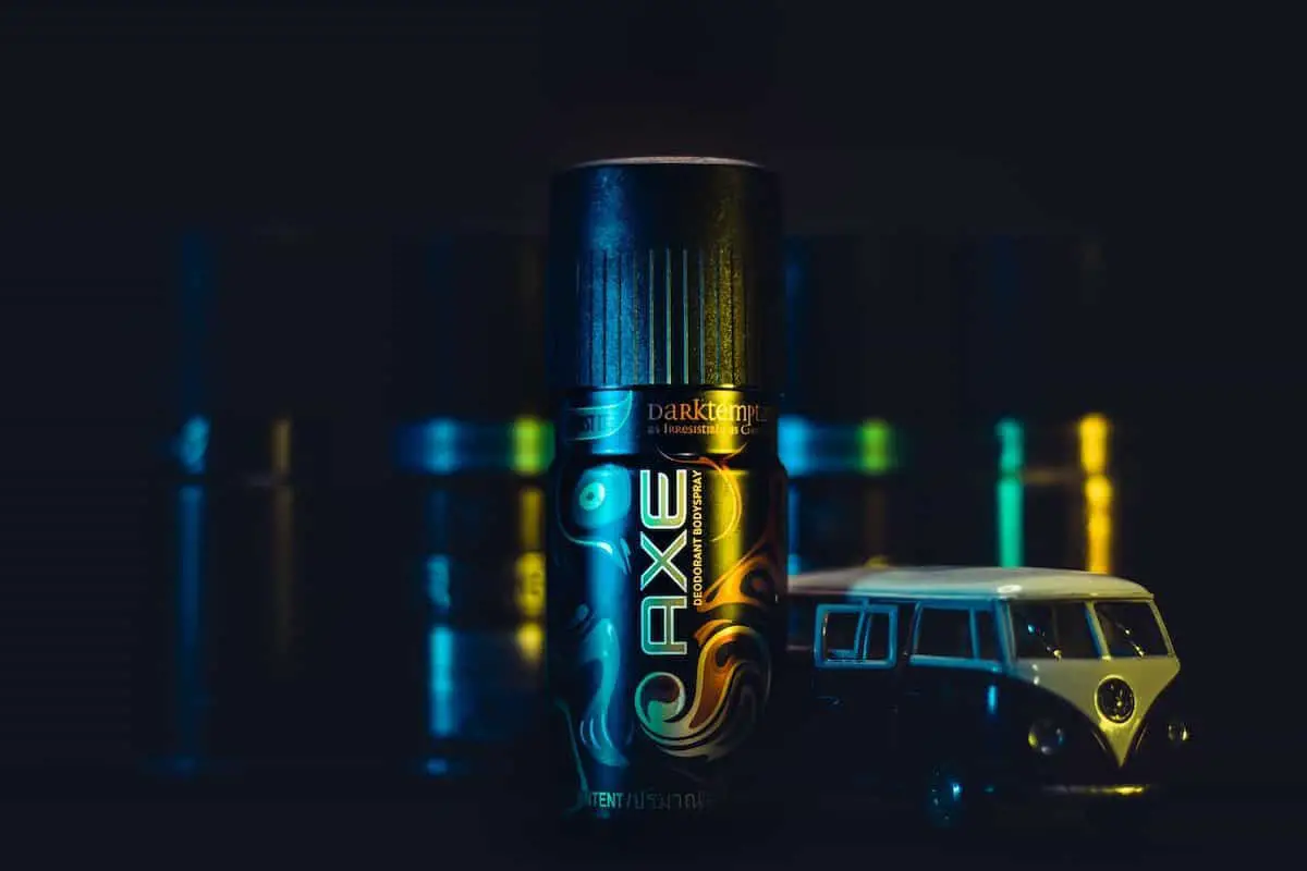 A picture of a bottle of axe deodorant